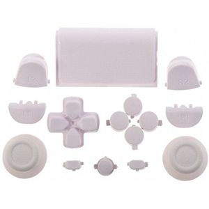 Vervanging Volledige Knoppen Aangepaste Mod Kit Set voor Sony Playstation 4 PS4 Controller (wit)