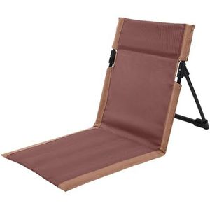 DPNABQOOQ Opvouwbare strandstoel loungemat camping lichtgewicht camping draagbare vrijetijdsstoel reizen geïntegreerde rugleuning stoel (maat : bruin)