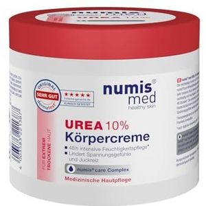 numis med Urea Crème 10 procent 400 ml - Lichaamscrème voor zeer droge huid - Made in Germany - Hydraterende Urea 10% huidcrème zonder siliconen, parabenen & microplasticvrij - crème droge huid