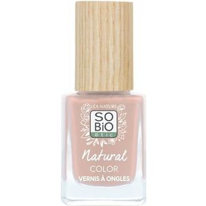 Léa NATURE SO Bio etic| Natuurlijke nagellak - Natuurlijke kleur | Romantisch roze | Dubbele werking verzorging & Kleur - Versterkt en beschermt | Biologische ricinusolie | Veganistisch | Made in
