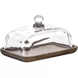 Botergerecht Multifunctionele glazen boterboot met deksel, creatieve transparante boterdoos dessertschaal botervloot kaasdoos opslag Keuken cadeau