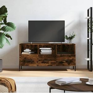 XGWKCNV Entertainmentcentra & TV-standaardenTV-kast Gerookt Eiken 102x36x50 cm Engineered Wood