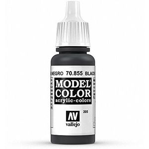 Vallejo, Model Color, acrylverf, 17 ml zwart glazuur