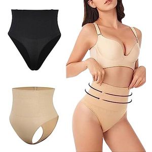 Wearcomfii Tummy Control String,Comfii Every-Day Tummy Control String, Womens String Shapewear Mid to High Waisted (XL(65-75kg),2PCS-B)