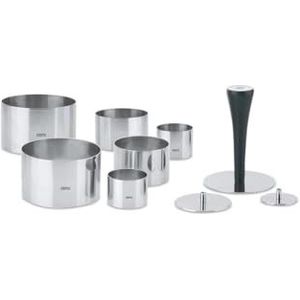 GEFU Professionele dinerringen, formidable, zilver, set voor cake, desserts, burgers en meer