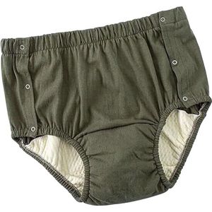 Matige urine-incontinentie slips, lekvrij comfortabel wasbaar herbruikbaar urine-incontinentie ondergoed, anti-incontinentie ondergoed for middelbare leeftijd en ouderen (Color : Green, Size : X Lar