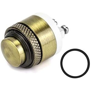 QWORK® 16MM Messing Deurbel Momentary Drukknop Drukknop 12V 36V DC 2A 1NO Waterdicht voor Auto Huishoudelijke Apparaten