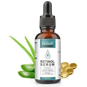 P-Beauty Retinol Gezichtsserum, 30 ml, vitamine E & hyaluronzuur gezichtsserum, anti-aging, anti-rimpel, gezichtsverzorging, huidverzorging, voor stralende en gelijkmatige huid, biologisch en