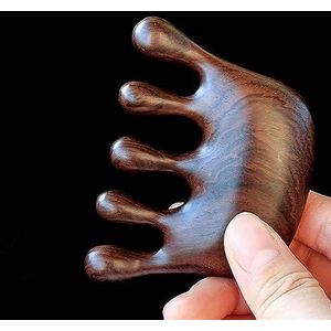 Multifunctionele meridiaan massage hoofd gezondheid kam sandelhout grote brede tand kam 1 stuk (kleur: model K)