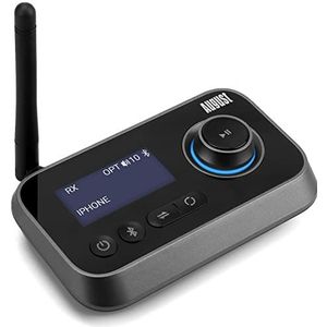 August - MR280 - Bluetooth 5.0 Audio Transmitter Receiver - Audio Adapter met Multipoint Volume Control Bypass - Optical RCA 3.5 Aux USB-C