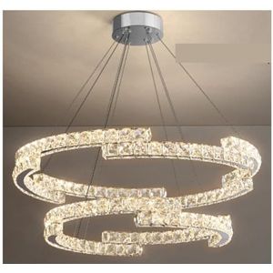 Kroonluchter Hanglamp Moderne Kristallen Kroonluchter Ronde Ring Hanglamp Kroonluchter Voor Woonkamer Slaapkamer Eetkamer Plafondlamp