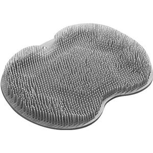 Rugscrubber For Douche, Rug Scrubber Bad Waskussen Badkamer Rugscrubber Wandgemonteerde Zuignap Siliconen Rugscrubber Siliconen Bad Massagekussen Borstel Met Zuignappen (Color : Gray)