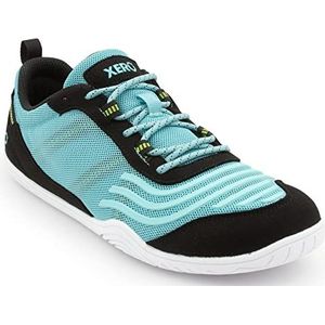 Xero Shoes Zero-Drop 360 Cross trainingsschoenen voor dames, met touwklimgrepen, ribben, Blauw Geel, 43 EU