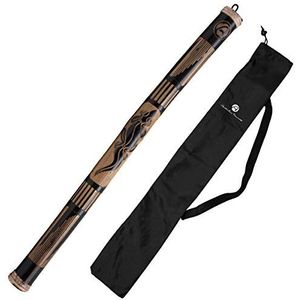 Australian Treasures - Rainstick 80cm carved inlusief nylon bag