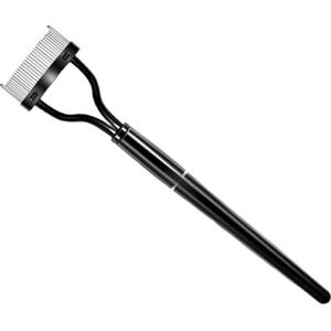 Inklapbare Wimperkam, Roestvrijstalen Wimperkam, Inklapbare Wimperkam, Wenkbrauwborstel, Wimperscheider, Draagbare Wenkbrauwborstel, Beauty-Tool