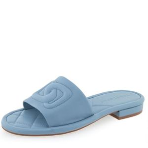 Aerosoles Jilda Slide Sandaal voor dames, Dusty Blauw Leer, 39 EU