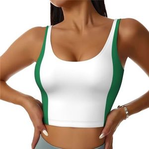 Vlag van Nigeria Print Comfortabel Vrouwen Sport Vest Yoga Workout Vest voor Vrouwen Lichtgewicht Zomer, Zwart, S