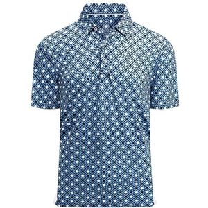 Golfshirts Voor Heren, Lichtgewicht, Sneldrogend Golfpolo Met Korte Mouwen, Zomerse Casual T-shirts Met Print(Print H,XXL)