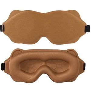 Lichtverduisterend 3D-slaapmasker, oogband, slaaphulp, zacht traagschuim, oogbescherming, slaapmasker (kameel)