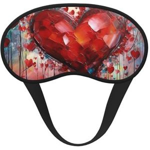 Abstract hart slaapmasker zacht comfortabel oogmasker met verstelbare riem verduistering oogslaap schaduw cover voor vrouwen meisjes mannen reizen yoga dutje ploegendienst werk
