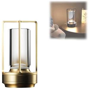 ONMDQS Kristallen lantaarn, 3 kleuren kristallen lantaarn lamp kristallen lantaarn tafellamp traploos dimmen touch led kristallen lantaarn tafellamp kristallen lamp lantaarn voor slaapkamer bar