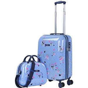 SKPAT - Koffer en Handbagage Koffer 55x35x25 - Cabin Luggage, Carry On Suitcase, Cabin Suitcase. Combinatie Hangslot 131450B, Blauw