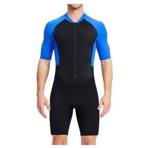 Neopreen duikpak voor heren, 1,5 mm, licht neopreen materiaal om mee te zwemmen, blauw, maat XXL