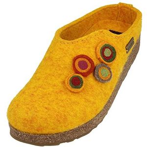 HAFLINGER Grizzly Kanon vilten pantoffel, huisschoen, vilten klomp, kurk, maïs, 43 EU
