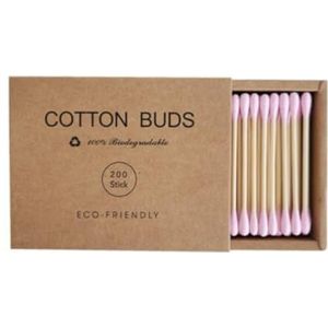 2000 stuks premium wattenstaafje Q-tips natuurlijke wattenstaafje biologisch afbreekbaar organisch perfect voor het verwijderen van oorsmeer/kunst en ambachten/verwijderen van stof en vuil (200 stuks,