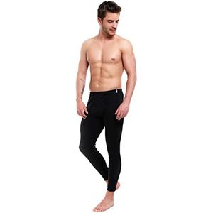 Moraj Heren lange onderbroek leggings thermische broek mannen functioneel ondergoed 1600-001, zwart, L