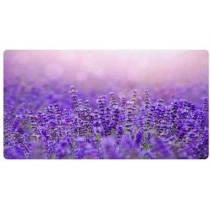 Violette lavendel veld keukenmat, antislip wasbaar vloertapijt, absorberende keukenmatten loper tapijten voor keuken, hal, wasruimte