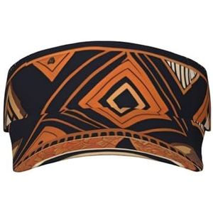 WYJLTTYT Cartoon hommelpatroon zonnebrandcrème voor volwassenen - stijlvolle en verstelbare zonnebescherming hoed voor dames en heren, Afrikaanse nationale patronen, Eén Maat