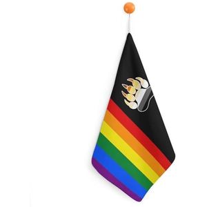 Gay LGBT Beer Vlag Vierkante Handdoeken Voor Badkamer Opknoping Sneldrogende Keuken Gezicht Bad Handdoek Set 1 STKS