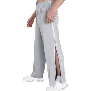 Trainingsbroek Voor Heren, Revalidatiebroek Afritsbroek Lichtgewicht Gymbroek, Joggingbroek, Sporthardloopbroek Met Doorlopende Ritssluiting,M-3XL joggingbroek(Light gray,3XL)