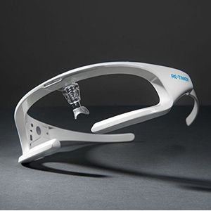Re-Timer Lichttherapiebril/Lichttherapieapparaat - 4 Studies | 500 Lux | CE Certified - Groen Licht, 100% UV-Vrij - Energie-efficiënt - Wit, Papieren Material - Modern Stijl - USB Laadbaar