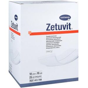 Zetuvit Saugkompresse, steril 10x10 cm (25 stukken)
