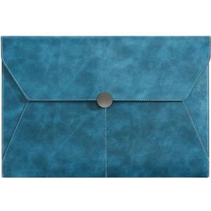PU Leren Enveloppendoos Houder PU leren envelop documentenhouder A4 ordner multicolor 351x243mm(Blue)