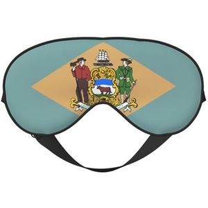 sttung Vlag van Delaware Print Travel - Friendly Sleep Soft Eye Mask: Compact, lichtgewicht, verstelbare riem