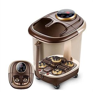 Voetbad Volautomatische massage voetbad elektrische verwarming met verwarmingstemperatuurregeling, bubble trillingen, hulp Stress Help Slaap thuisgebruik