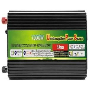 Zuivere Sinus-spanningsomvormer Power 1000W 2000W UPS Inverter Zuivere Sinus DC 12V AC 220V Driefasige Opladen Auto Omvormer Met Slimme Fan (Kleur : 12V, Size : 1000W)