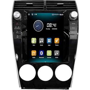 Android 14.0 2 Din Autoradio 9.7"" Touchscreen Auto Stereo voor Mazda 6 met Draadloze Carplay Android Auto GPS navigatie AHD Omgekeerd beeld Stuurwielbediening(T3(8G+128G))