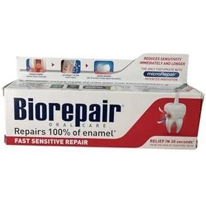 Biorepair Fast Sensitive Repair Tandpasta Snel Gevoelig 75 ml