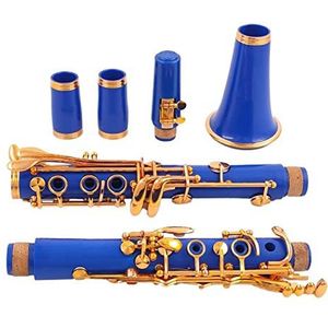 Professionele klarinet BB Klarinet Lak Goud 17 Sleutels SIB KLARnet Blue Clarinete klarinet