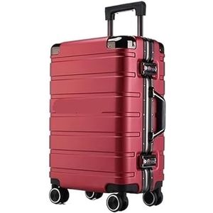 Bagage Koffer Trolley Koffer Koffers Dubbele Rij Zwenkwielen Bagage Draagbaar Reizen, Koffer Met Dubbel Combinatieslot Reiskoffer Handbagage (Color : C, Size : 26inch)