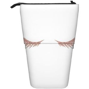 Kfjghhl Rose Gold Wimpers Etui Meisje Grote Lichtgewicht Houder Studenten Volwassenen Jongen Presenteert Kid Stand Up Potlood