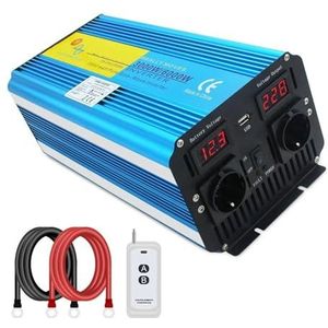 Inverter 8kW 7kW 6kW 12/24V Omvormer Voor Zuivere Sinusgolf Zonne-energieomvormer AC 220V RV-reis Hoogvermogen Auto-omvormer Converter(3000W-6000W,DC12V Universal)