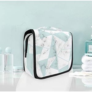 Hangende opvouwbare toilettas cosmetische tas marmer geometrische kunst make-up reizen organizer tassen tas voor vrouwen meisjes badkamer