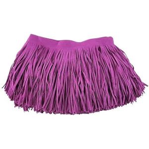 Zijdeachtige Satijnen Stof 1 Meter 10-30 cm Suède Kwastje Fringe Trim Lint Kant Trimmen voor Kleding Tas Gordijn Dansjurk DIY Naaien Breien Accessoires voor Kleding DIY (Paars 98,30 cm)