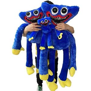 Oversized Huggys Wuggys pluche, horror monster Poppys grote figuur speeltijden pop speelgoed decoratie for kinderen volwassenen kerst spel fan's verjaardag (Color : Blue, Size : 40CM)