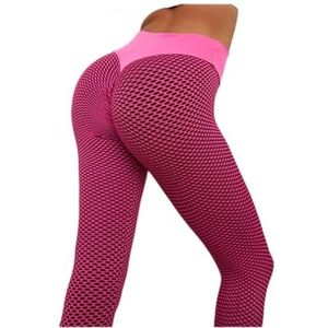 Legging Vrouwen Leggings Hoge Taille Dot Fitness Leggins Hoge Stretch Sportswear Dames Polyester Casual Naadloze Broek Panty (Color : Pink, Size : XL)
